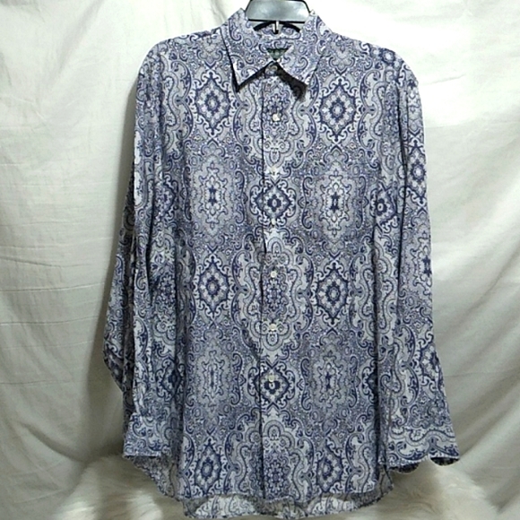 Brooks Brothers Check Pattern Short Sleeve Linen Shirt Men's XL linen multicolor Vintage Second Hand
